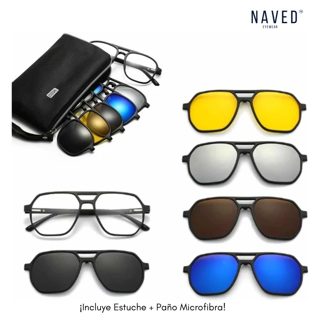 ¡Nuevo! Lentes Magneticos 6 en 1 Hexagonal