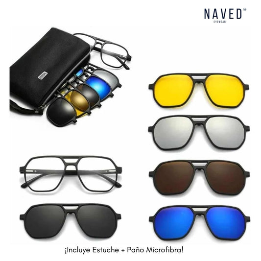 ¡Nuevo! Lentes Magneticos 6 en 1 Hexagonal